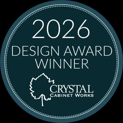 Crystal Cabinet Works 2026 Design Award Winner badge